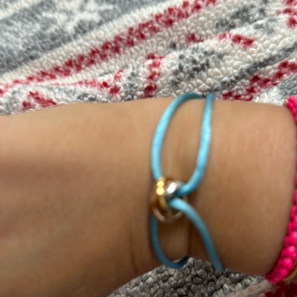 Baby blue rope bracelet